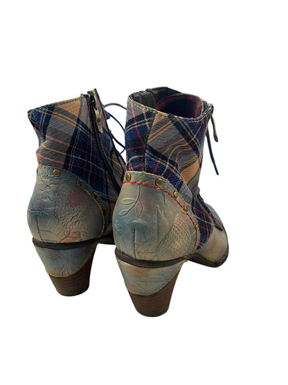 MAHER BLUE TARTAN BOOTS |41