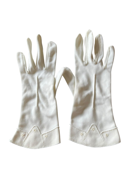 WHITE DECO GLOVES | 6.5