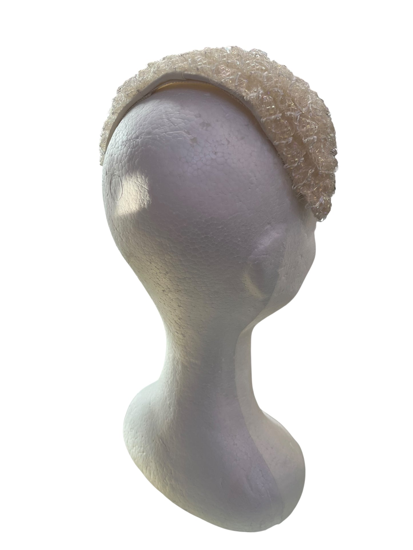 WHITE & CREAM GLITZ HEADPIECE