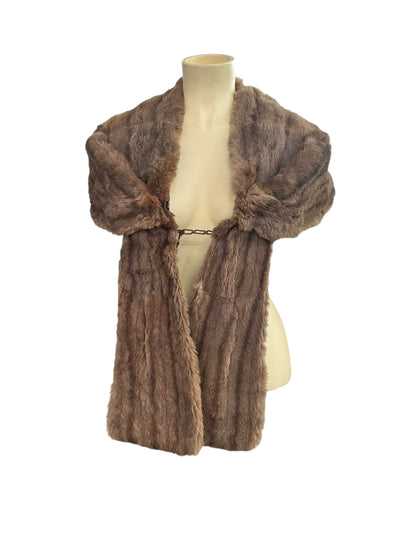 TAUPE TONED FUR STOLE