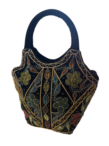 SEED BEAD VELVET BAG