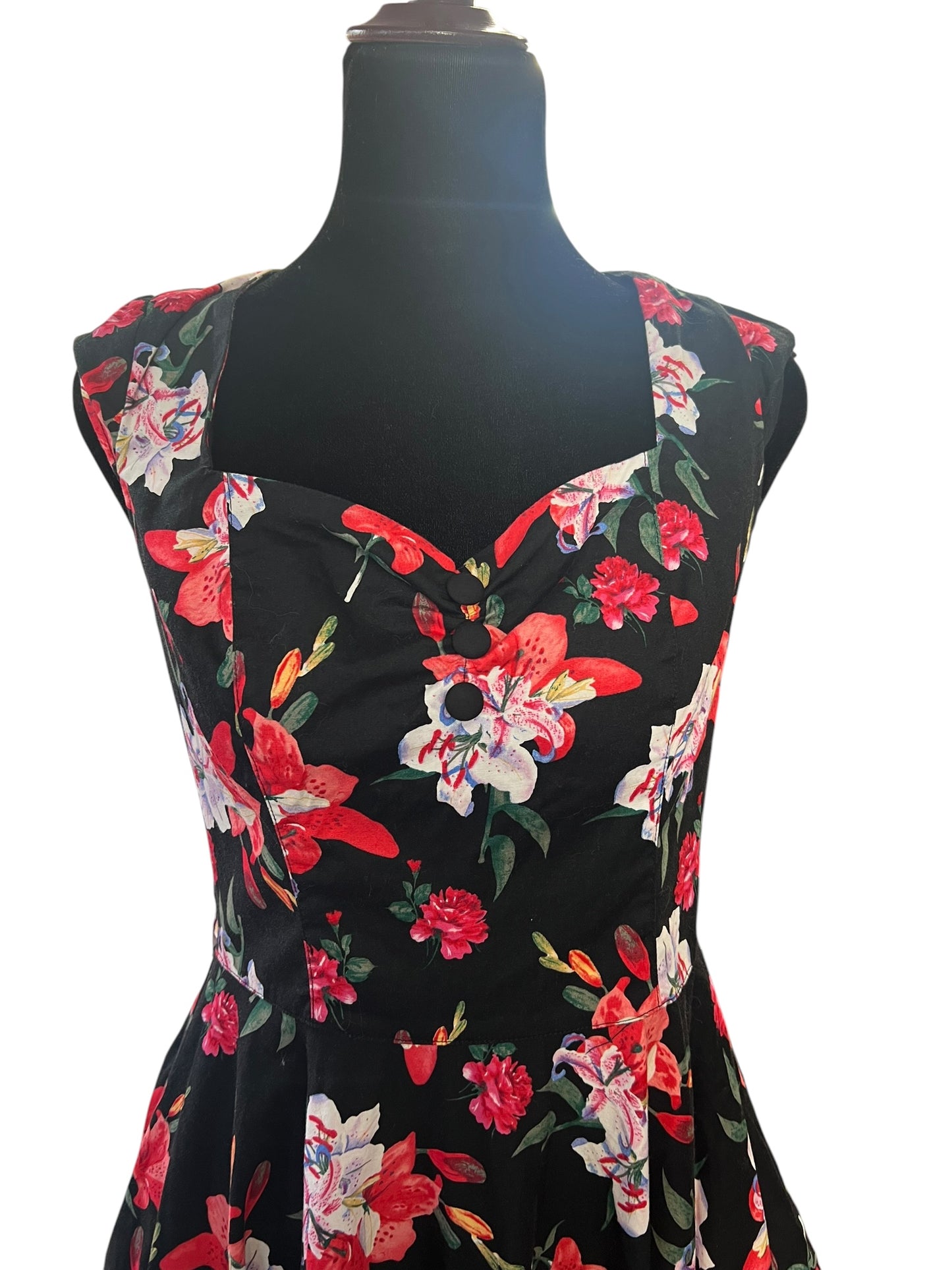 HELLBUNNY FLORAL DRESS | S