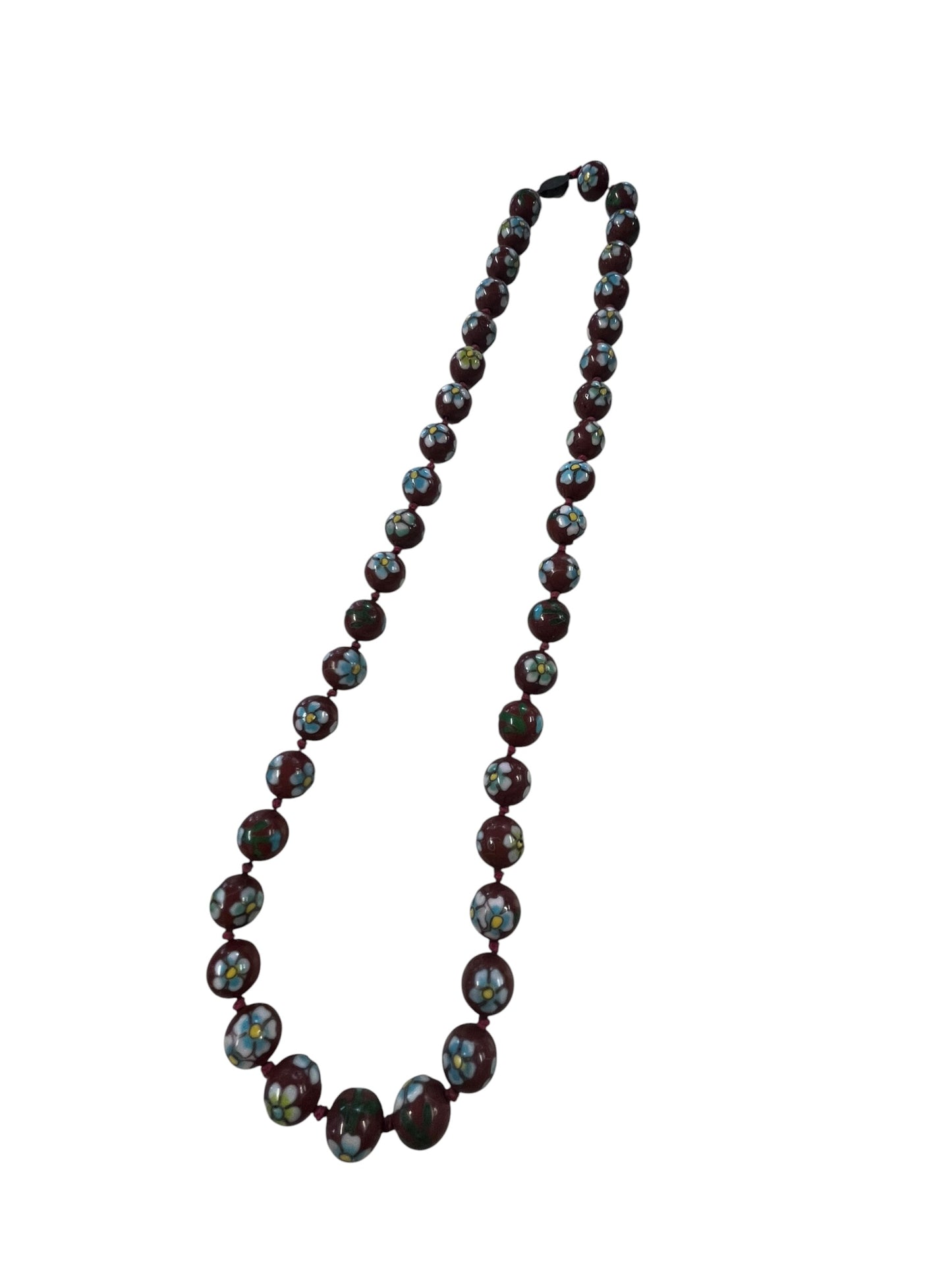 1950s CLOISONNE ENAMEL NECKLACE