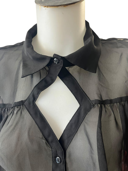 REVIVAL BLACK SHEER BLOUSE | 10