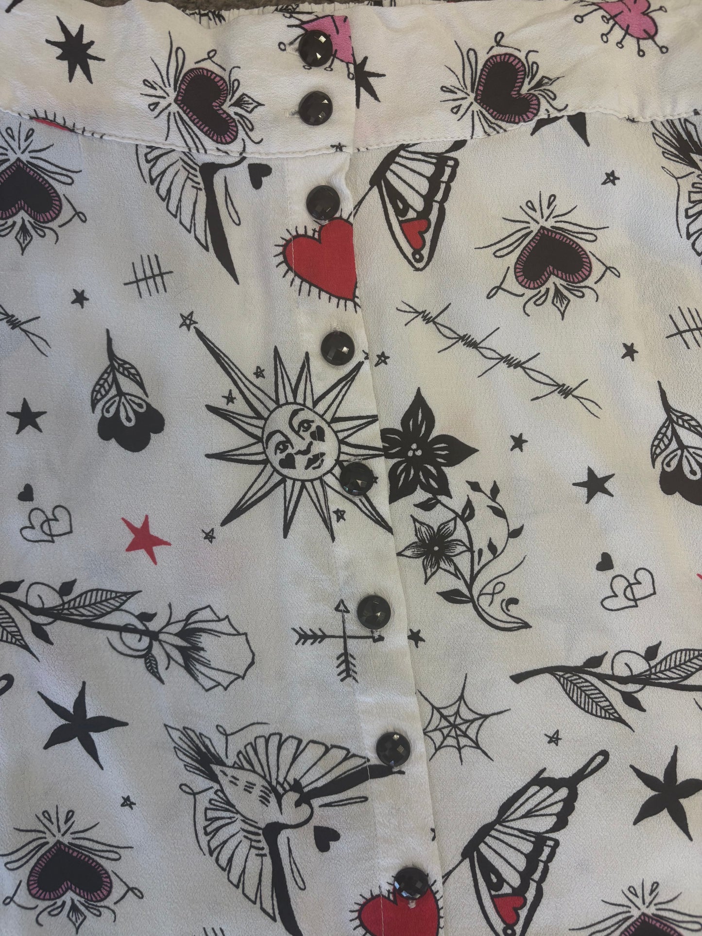 HELLBUNNY TATTOO SKIRT  | L