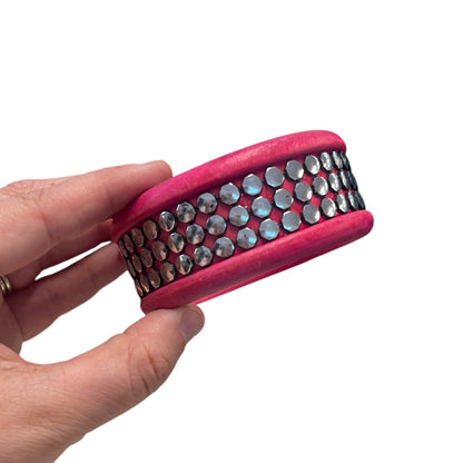 RIVETING PINK BANGLE
