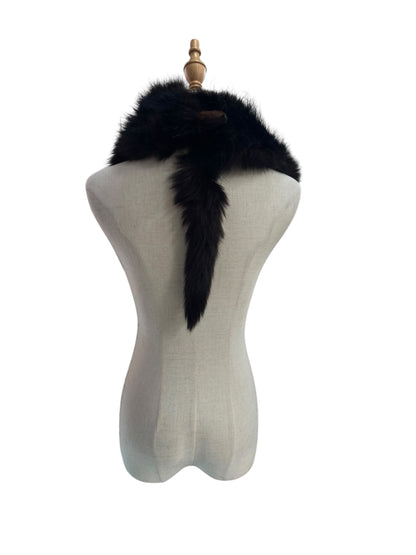 DARK FOX HEAD FUR STOLE