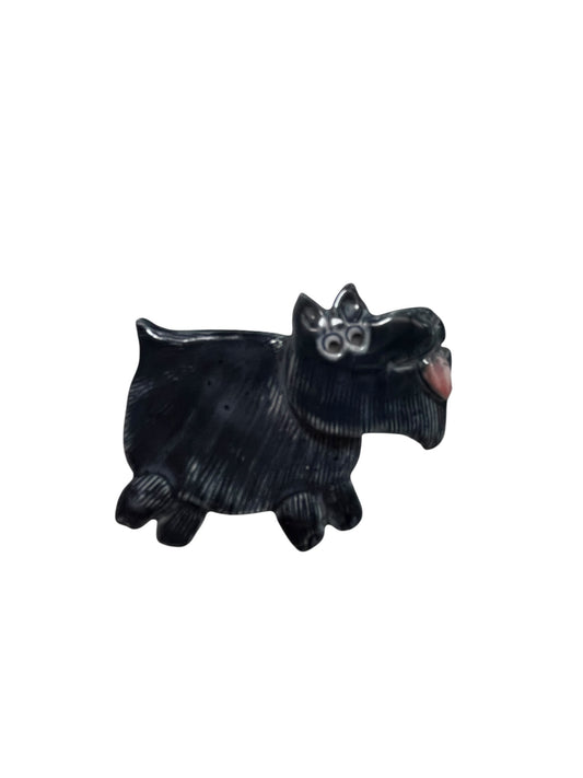 POTTERY CHEEKY HIPPO BROOCH