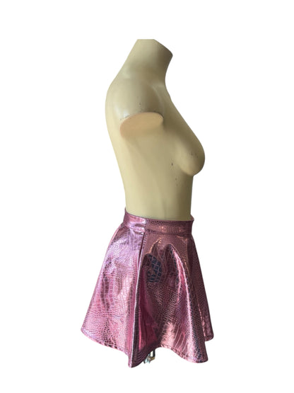 BLACK FRIDAY PINK FAUX LEATHER SKIRT | 20