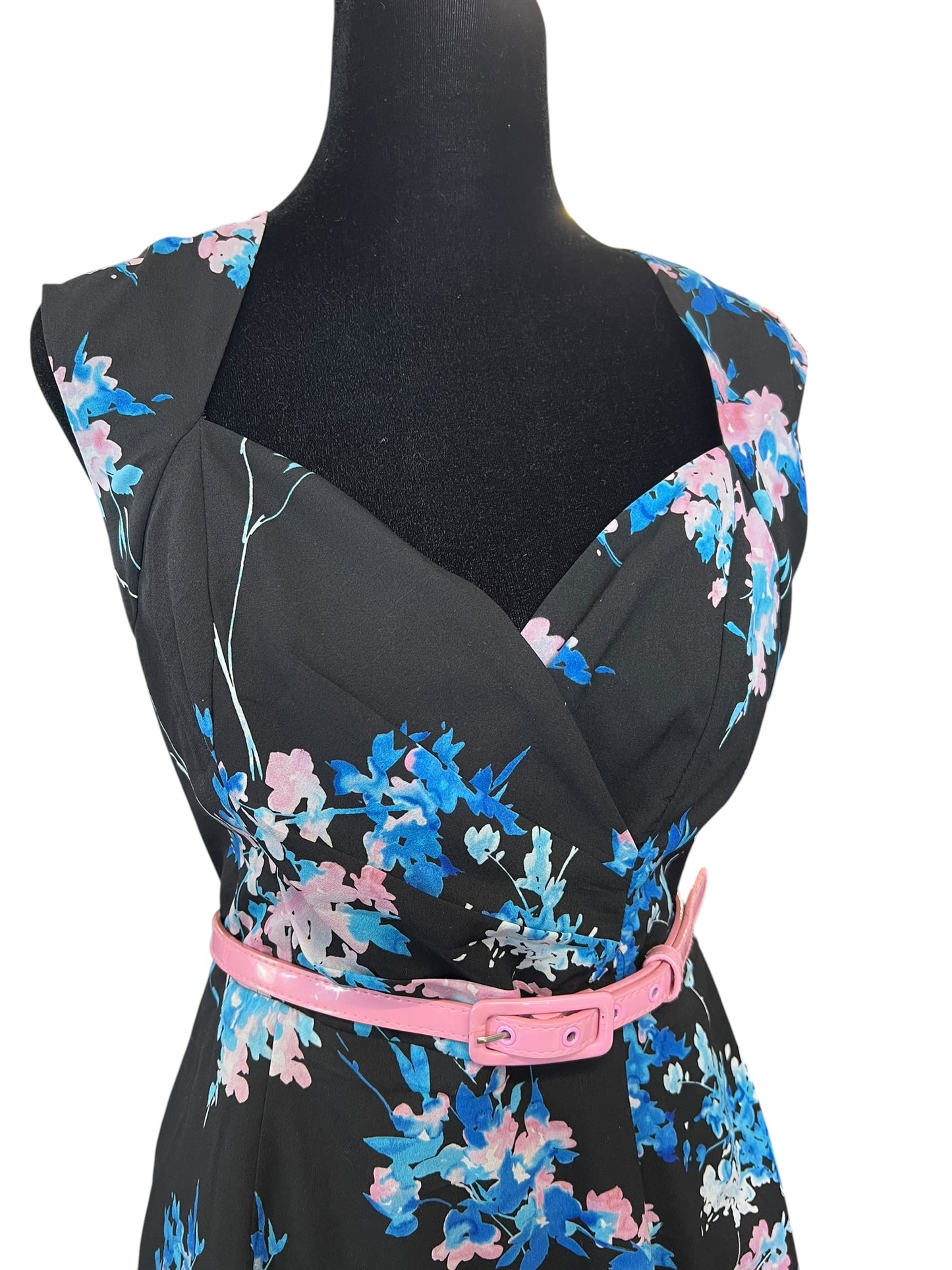REVIEW PINK & BLUE FLORAL DRESS | 8