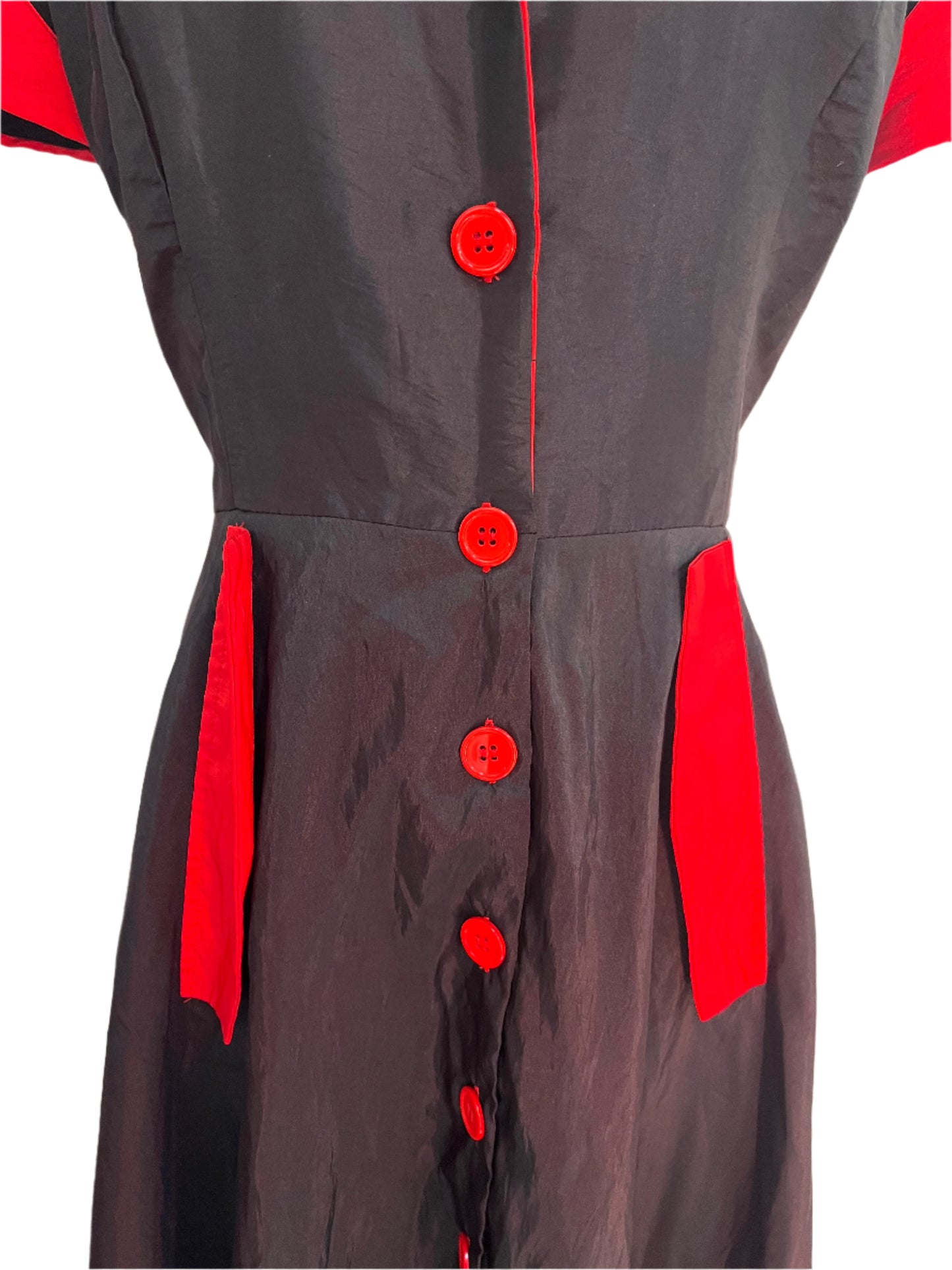 BLACK & RED DINER DRESS SZ 14