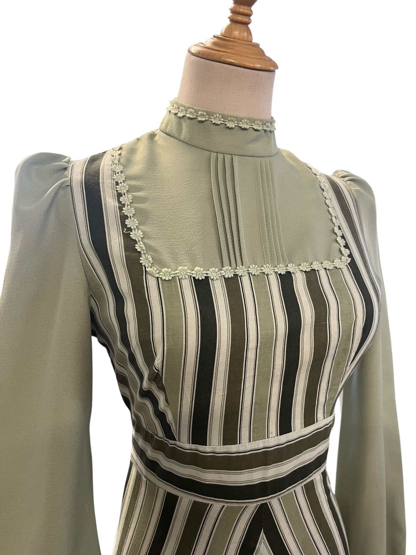 ESTELLE ROSE GREEN 70S DRESS | 8