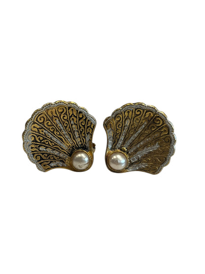 TORLEDO DAMASCENE GOLD & SILVER EARRINGS
