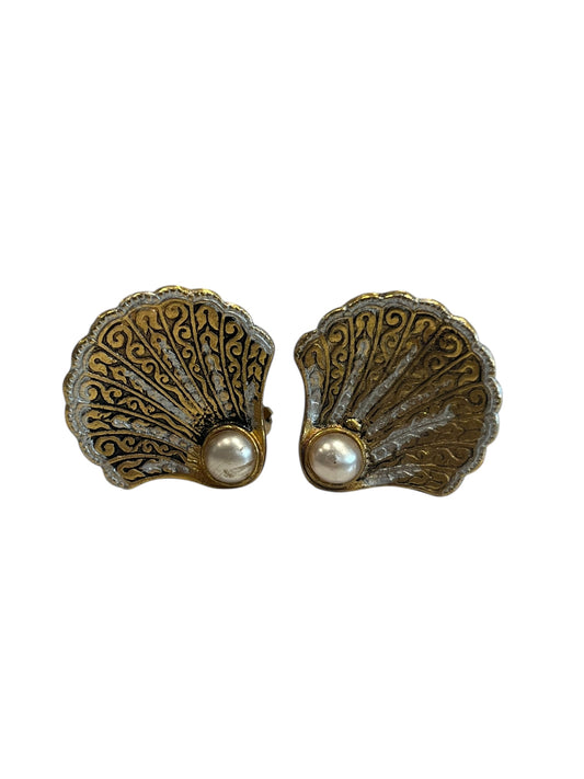 TORLEDO DAMASCENE GOLD & SILVER EARRINGS