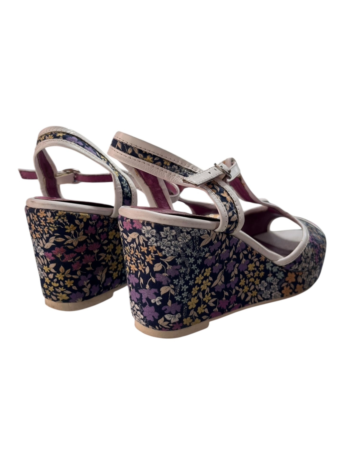 MINX PURPLE FLORAL WEDGES | 8