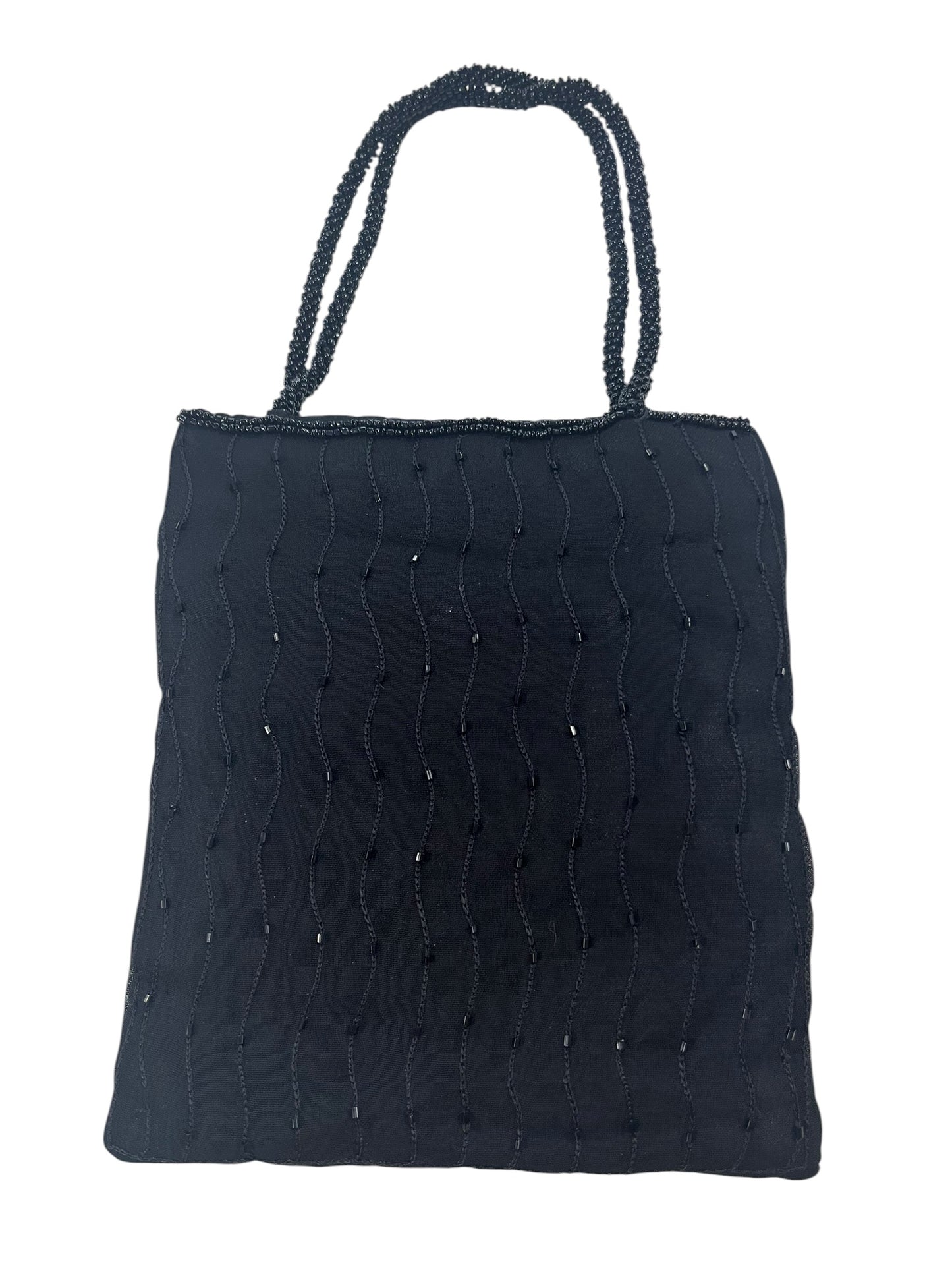 BLACK BEADED BAG