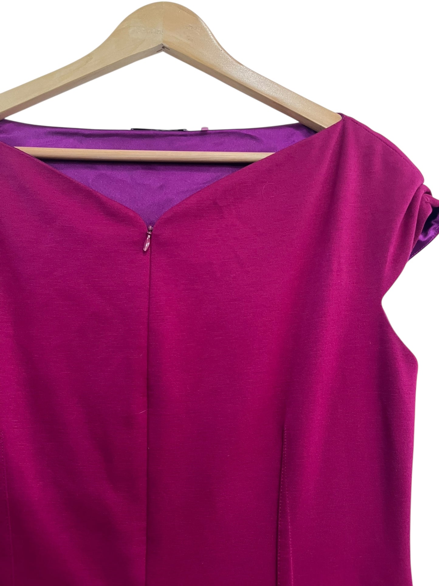 T TAHARI FUSHIA PENCIL DRESS SZ 14