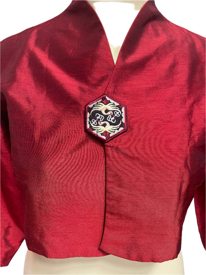 RED SILK JACKET | 12/14