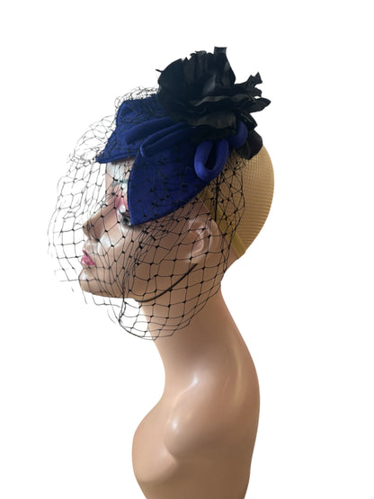 ROYAL BLUE FASCINATOR