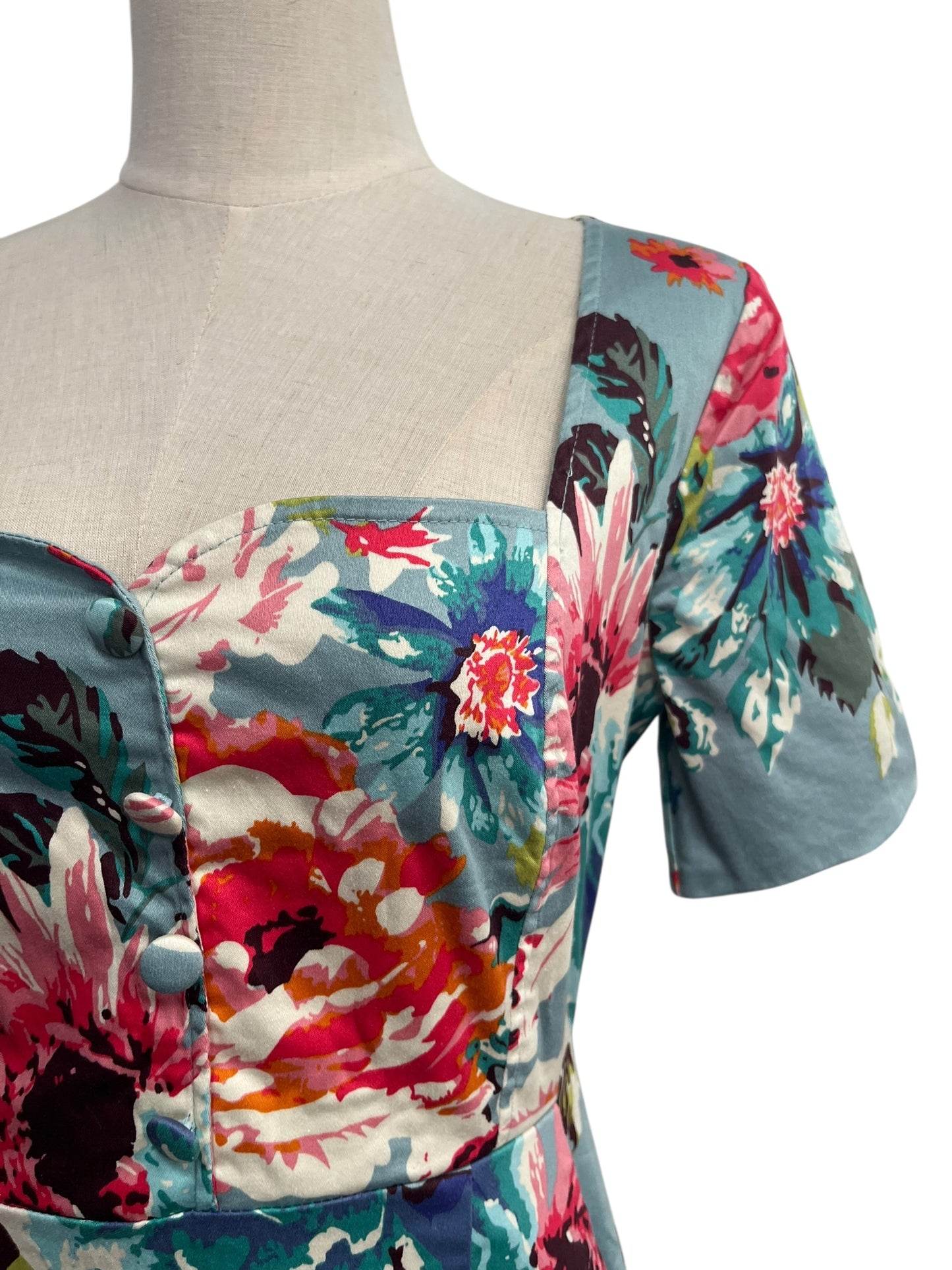 DOLLY & DOTTY BLUE WIGGLE DRESS | 12