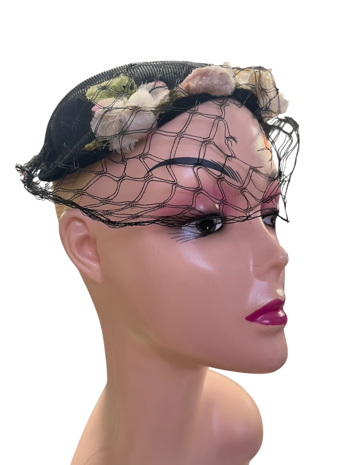 BLACK VINTAGE HEADPIECE