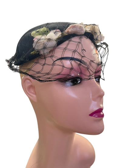 BLACK VINTAGE HEADPIECE