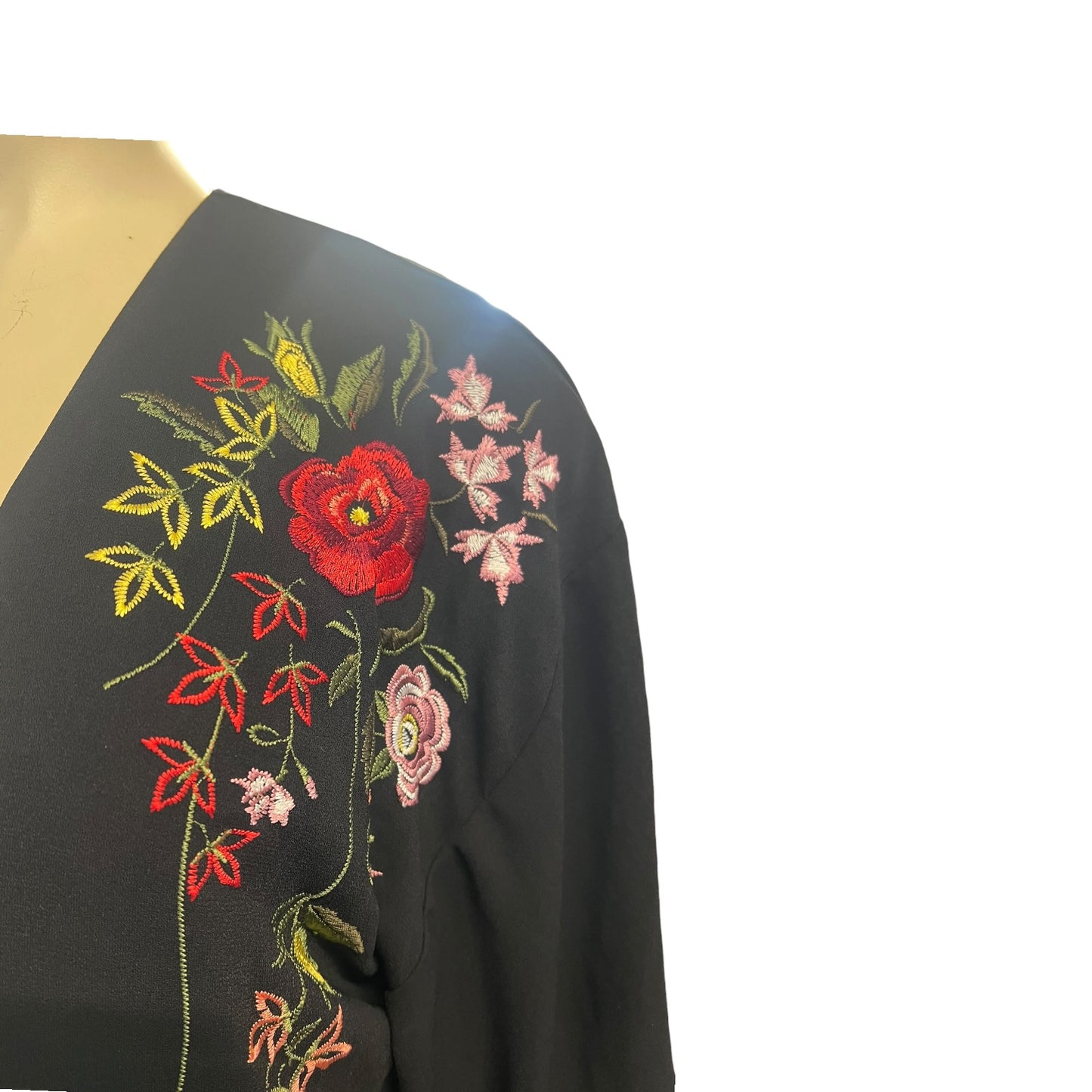 CITY CHIC EMBROIDERED DUSTER COAT | XS/16