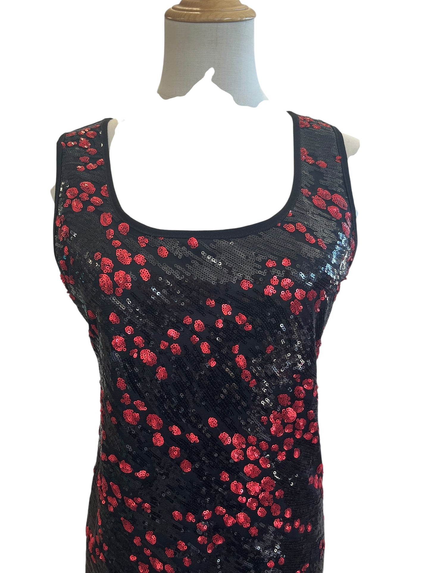 CHASE 7 RED & BLACK SEQUIN DRESS | 8