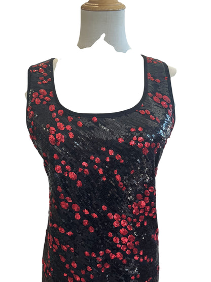 CHASE 7 RED & BLACK SEQUIN DRESS | 8