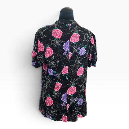 HELL BUNNY ROSES & SPIDER TOP | M
