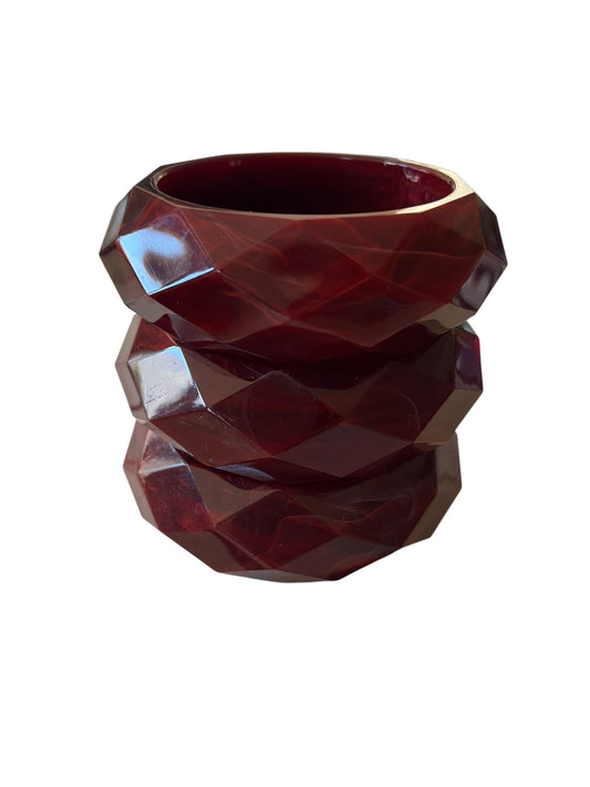 MARBLED BURGUNDY BANGLE