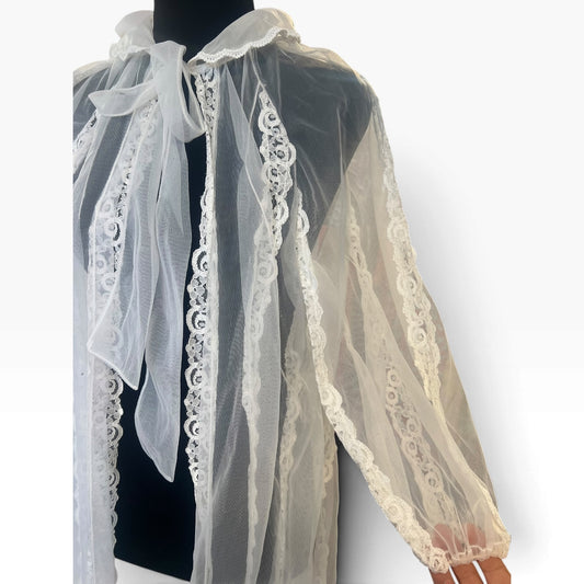 SOFT LACE NYLON ROBE | 12/14