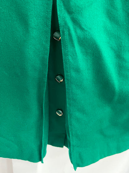 GREEN PURE WOOL SKIRT sz10/12