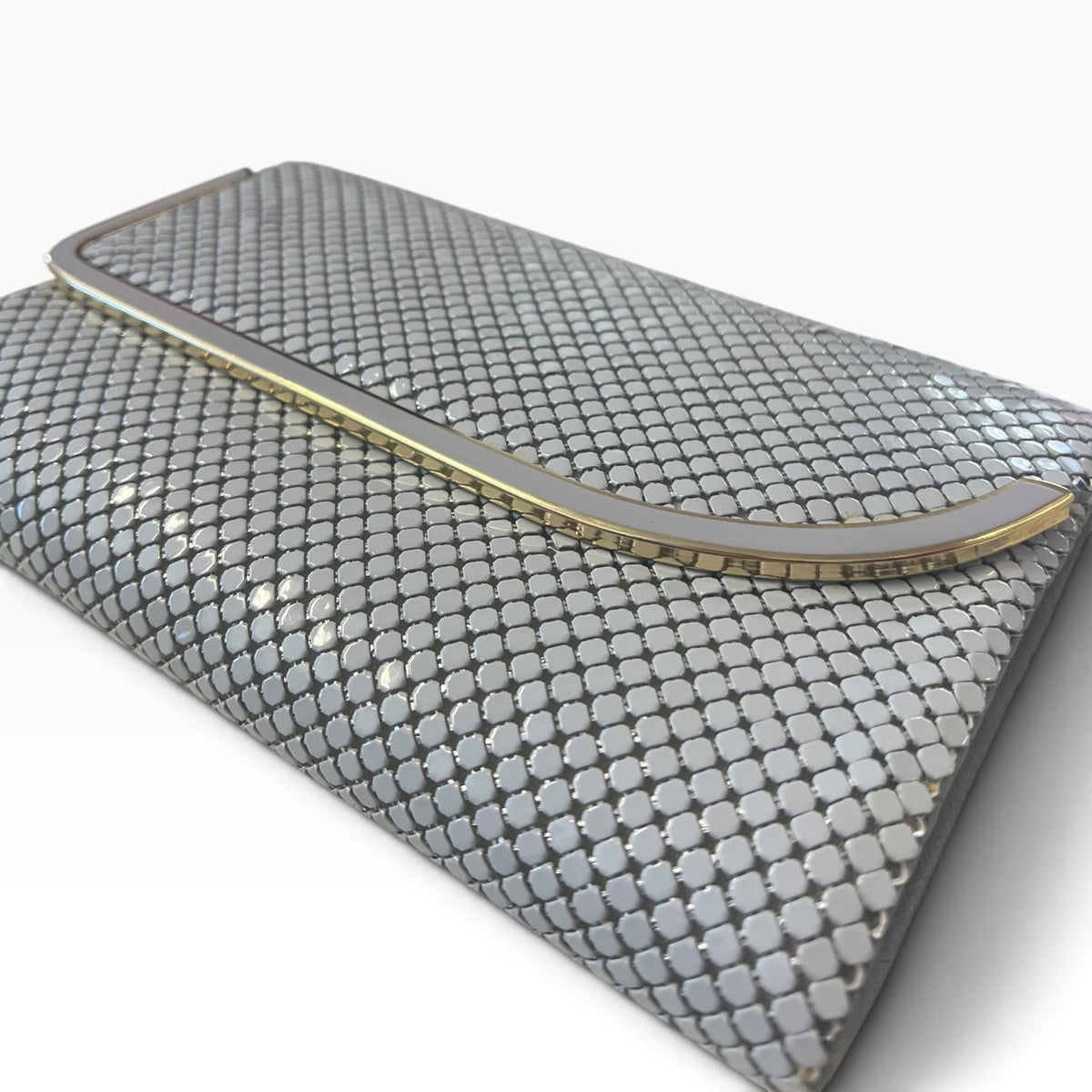 GREY MESH SHOULDER BAG