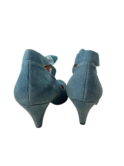 MI PIACI BLUE VELVET HEELS | 39