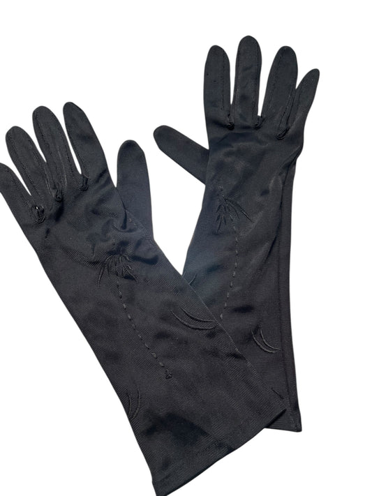 BLACK MID LENGTH GLOVES 7.5