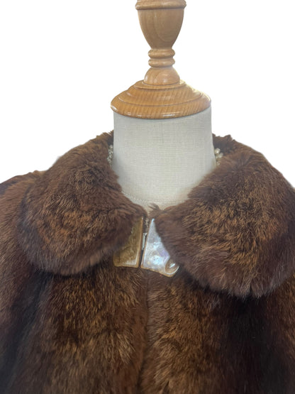 SOFT BROWN FUR CAPELET