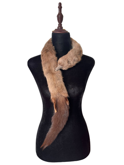 SMOKEY GREY FERRET NECK PIECE