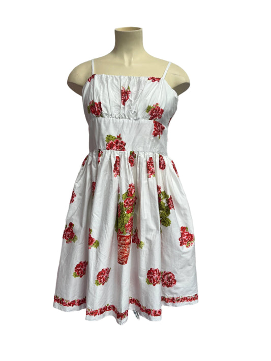 RETROSPECTD CINDY FLOWER POTS DRESS sz 18
