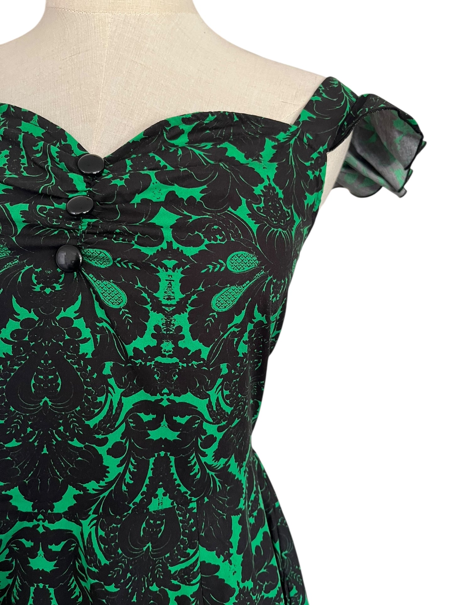 CHIC STAR GREEN DAMASK DRESS | 8