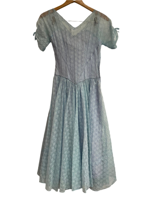 PRETTY IN BLUE LACE DRESS SZ 6/8