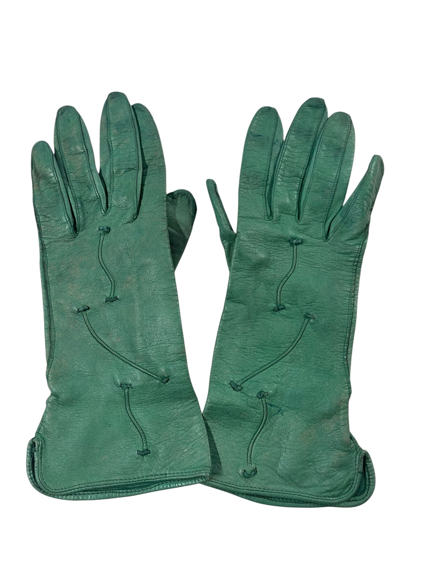 GREEN LEATHER GLOVES