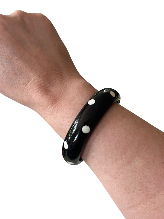 B&W POLKADOT BANGLE