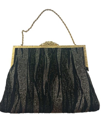 GOLDEN STRIPE ART DECO BAG