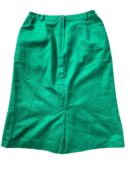 GREEN PURE WOOL SKIRT sz10/12