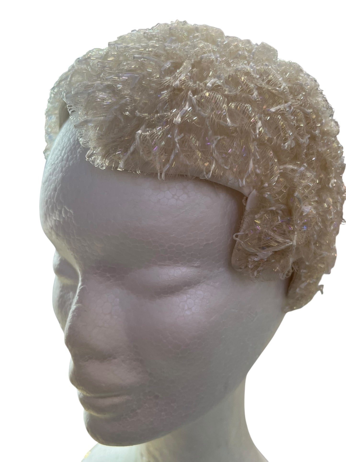 WHITE & CREAM GLITZ HEADPIECE