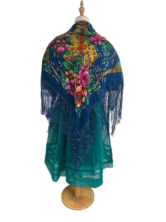 VINTAGE SILK PIANO SHAWL
