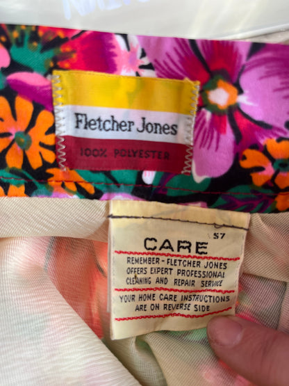 FLETCHER JONES FULL FLORAL SKIRT | 10