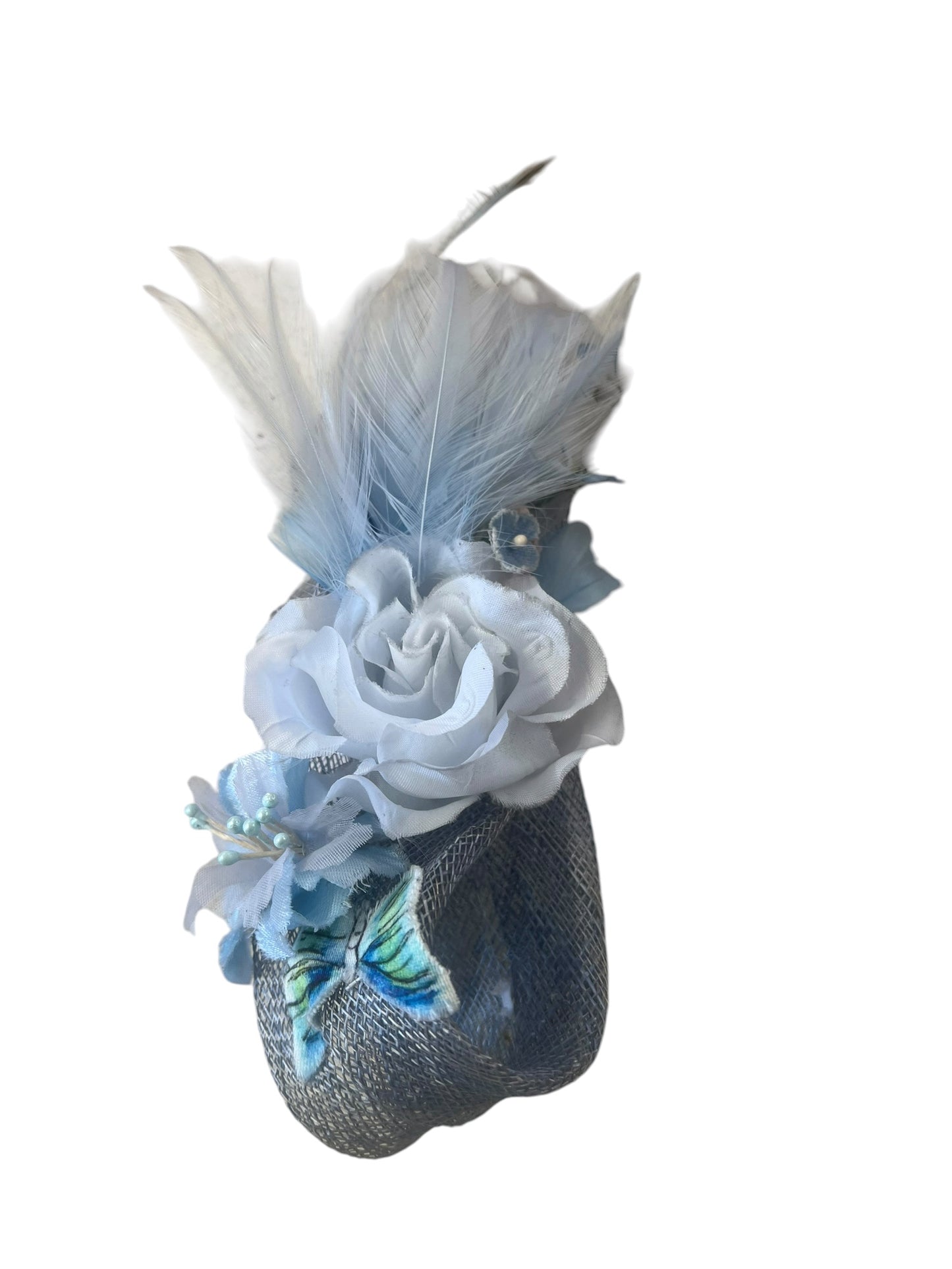 BLUE BUTTERFLY HAIR COMB