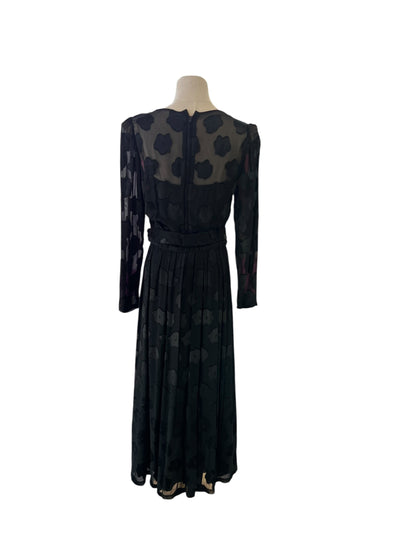 HELGA BLACK SILK DRESS | M